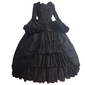 Vestido Medieval Retro Gótico de <span class=keywords><strong>Corte</strong></span> Real, Vestido de Baile para Dama, Cuello Cuadrado, Cintura Ajustada, Lazo, Vestidos de la Época Medieval para Mujer - Product Image 6