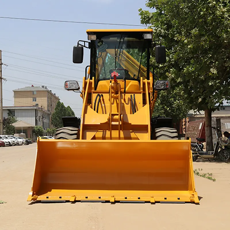 1 ton çince tekerlek sürücü ön epa motor traktor mini kazıcı ekskavatör yükleyici 4x4 fiyat ile