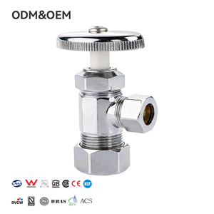 Chì miễn phí Brass góc van Chrome kết thúc thủy lực điện PN16 áp lực cho phòng tắm bồn rửa nhà bếp phổ nước đóng van - Product Image 1