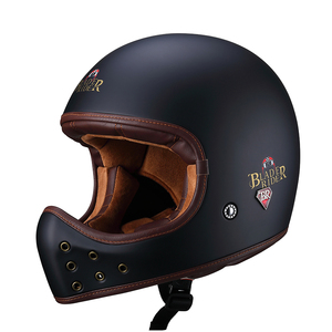 Casco de Motocicleta Integral de Fibra de Carbono Clásico Vintage de Cuatro Estaciones <span class=keywords><strong>BEON</strong></span> Original, Espuma de Fibra de Vidrio, Combina Perfectamente con las Gafas - Product Image 5