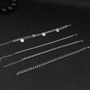 2026 Wholesale Simple Popular Design Double Layered <b>Chain</b> Bracelet <b>Titanium</b> Steel Unisex's Bracelets Fashionable Jewelry - Product Image 3