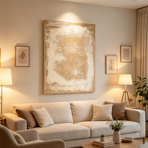 Pintura al Óleo Abstracta de Formación de Desiertos, Pintada a Mano con Serigrafía sobre Lienzo con Textura, <span class=keywords><strong>Arte</strong></span> Mural Grande sin Marco para Decoración del Hogar - Product Image 2