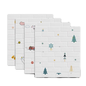 Phòng trẻ em túi mềm chống va chạm phim hoạt hình XPE 3D bọt tường Giấy DIY trang trí nhà - Product Image 4