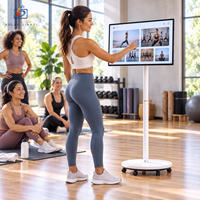 TV Interaktif Luar Ruangan 23,8 inci dengan Layar Sentuh Kapasitif 10 Titik, OS Android Terintegrasi, CMS, dan Basis Beroda yang Dapat Disesuaikan, Standar IP20