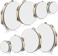 Tambourin traditionnel artisanal à manivelle pour la danse, disponible en 4, 6, 7, 8, 10 pouces, pour la formation en gros des artistes de percussion.