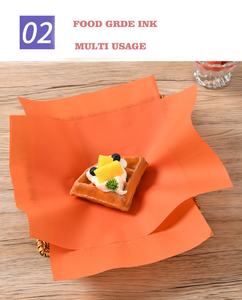 Papier d'emballage pour sandwichs, hamburgers, de qualité alimentaire, personnalisé, 30*30 cm, papier résistant à la graisse, papier laminé pour rouleaux de poulet, papier ciré - Product Image 5