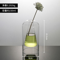 Bouteilles de diffuseur en verre de parfum élégantes pots de diffuseur rechargeables vase de diffuseur d'aromathérapie pour récipient de parfum de fleurs séchées