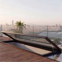 Puits de lumière sur mesure en aluminium pour véranda de villa, éclairage professionnel avec portes et fenêtres en PVC et verre acrylique, utilisation électrique