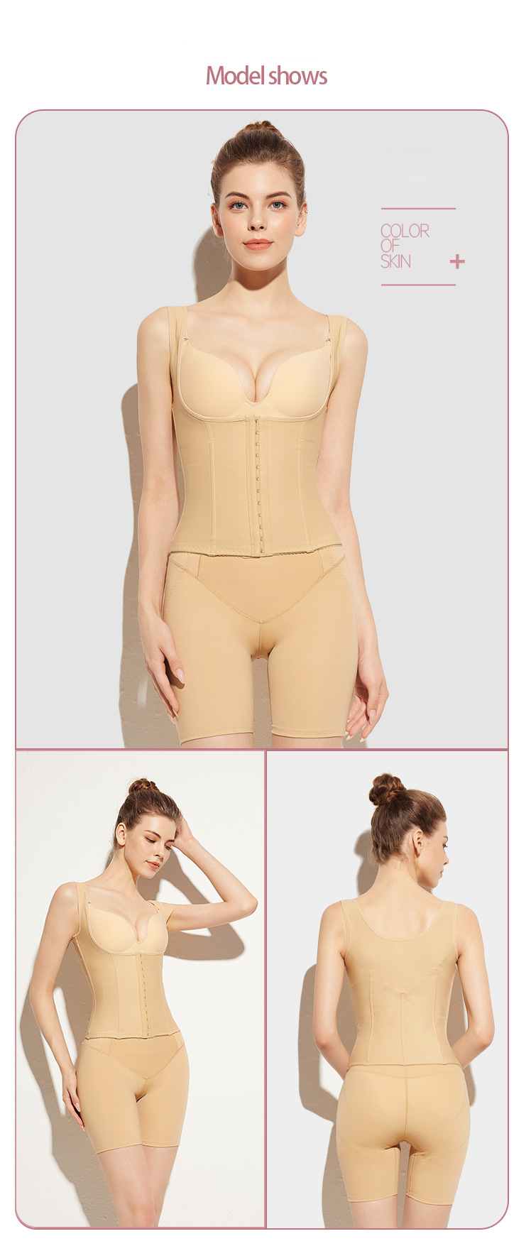 ZOYIAME Post Surgical Fajas Colombianas Waist Trainer Vest Abdominal Shaper Compression Women's Postpartum Lipo Elastic Garments