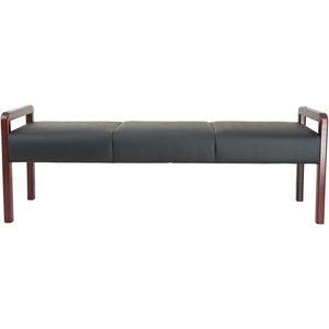 Banco de Recepción Alera Serie ALE WL, 65 3/4 X 22 1/4 X 22 7/8, Negro/Mogoní, para Centro Comercial, Escuela, Oficina, Banco - Product Image 6