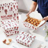 Cajas de Empaque para Comida Rápida con Logotipo Personalizado, Cajas de Papel para Llevar Comida, Aptas para Alimentos, para Catering y Pedidos al por Mayor