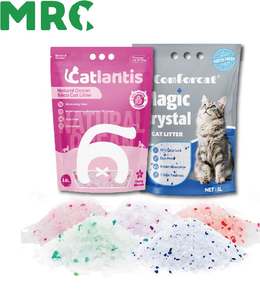 Litière pour chat Clean & Fresh Crystal |   Formule de gel de silice |   Ultra absorbant, faible <span class=keywords><strong>entretien</strong></span> et sans poussière - Product Image 1