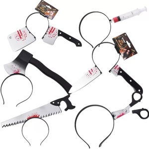Serre-tête d'Halloween Horreur pour Enfant, Décoration <span class=keywords><strong>de</strong></span> Fête d'Halloween, Accessoires Effrayants Ciseaux Couteau Infirmière Seringue, pour Mascarade et Farces - Product Image 3