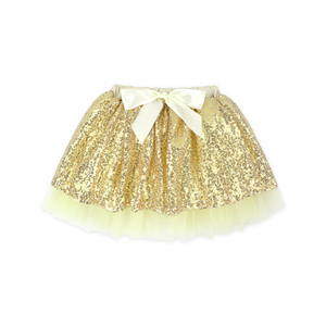 Falda Tutú de Lentejuelas Doradas Personalizada para Niñas, <span class=keywords><strong>con</strong></span> Capas de Tul y Lazo de Satén, para Fiestas de Cumpleaños, Tutú Brillante <span class=keywords><strong>con</strong></span> Lentejuelas para Niñas de 0 a 24 Meses - Product Image 5