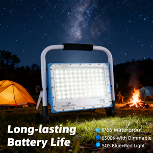 ไฟสปอร์ตไลท์ LED พกพาสำหรับภายนอกอาคาร ชาร์จผ่าน USB ได้ มาตรฐาน IP66 วัสดุ ABS มุมลำแสง 120 องศา ใช้พลังงานแสงอาทิตย์สำหรับกรณีฉุกเฉิน ได้รับการรับรองมาตรฐาน CE และ RoHS - Product Image 2