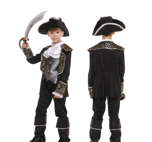Set Costume da Pirata Reale di Alta Qualità in Poliestere Nero per Bambini, per Feste di Halloween, Vendita Diretta dalla Fabbrica - Product Image 3