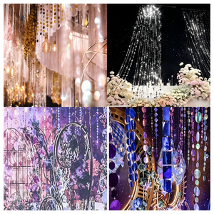 Wholesale Multi-Color PET Mirror Sequin Curtain Backdrop Strands for Wedding <b>Party</b> Event Wall Hanging <b>Decor</b> - Product Image 3