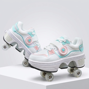 Chaussures à roulettes transformables pour enfants, vente en gros, chaussures à roulettes pour adultes et enfants avec 4 roues, patins en ligne - Product Image 4