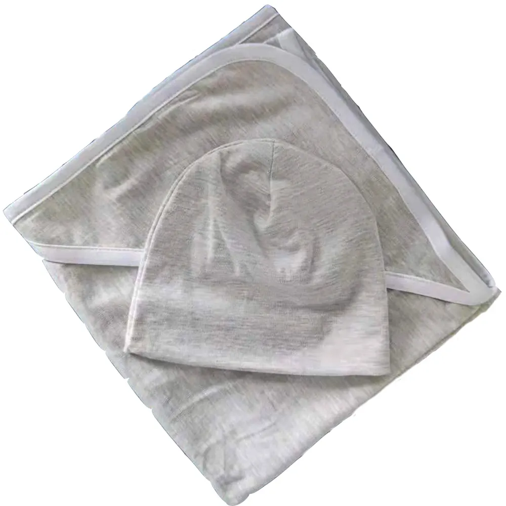 100% cotone organico con tessuto schermante in fibra d'argento 5G protezione coperta per bambini EMF coperta per bambini con cappuccio
