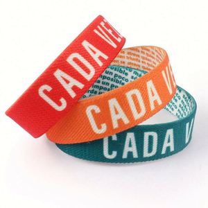 Bracelet élastique en tissu polyester tissé personnalisé pour le sport, à prix abordable - Product Image 4