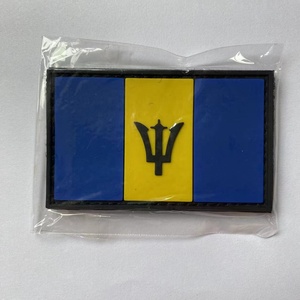 Parche de <span class=keywords><strong>bandera</strong></span> de país de <span class=keywords><strong>Barbados</strong></span> de PVC, parches de gancho y bucle de <span class=keywords><strong>bandera</strong></span> de país de PVC para mochilas chaquetas sombrero - Product Image 2