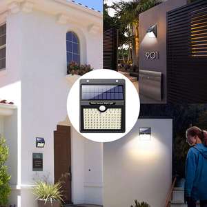 Lampes solaires d'<span class=keywords><strong>extérieur</strong></span> étanches IP65, 97 LED, <span class=keywords><strong>lumière</strong></span> du jour 6000K, angle de faisceau 120°, contrôlées par capteur de <span class=keywords><strong>lumière</strong></span>, alimentées par batterie, pour jardin - Product Image 5