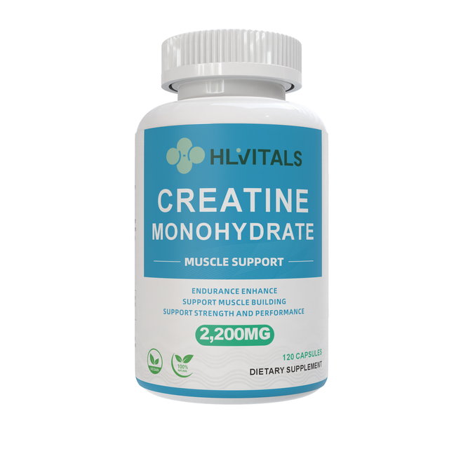HLVitals Triple Power Creatine Monohydrate HCl Capsules-4 Capsules Daily up to 10g Protein Per Serving
