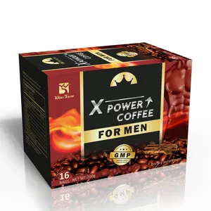 Winstown man X-power coffee custom Men's maca Organic herbal coffee Instant black Private label coffee