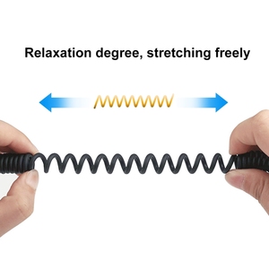 Precio de Fábrica PULUZ Adaptador de Audio para Micrófono en Vivo, Cable En Espiral con Conector <span class=keywords><strong>TRRS</strong></span> Macho de 3.5mm a Tipo-<span class=keywords><strong>C</strong></span> / <span class=keywords><strong>USB</strong></span>-<span class=keywords><strong>C</strong></span> Macho - Product Image 4