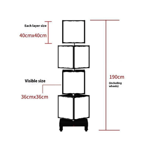 Factory Direct Cubic Display <strong>Rotating</strong> <strong>Light</strong> <strong>Box</strong> with Hanging Installation for Presenting Menus - Product Image 5