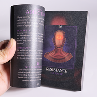 Cartes Oracle russes classiques personnalisées, grandes cartes de tarot en papier avec jeu d'affirmations personnalisées, bords dorés, emballage en boîte cadeau
