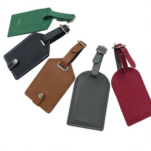 Étui de protection personnalisé en cuir de luxe écologique pour étiquette de bagage, gravure et impression du nom de marque/LOGO, idéal pour vêtements et sacs de voyage - Product Image 4