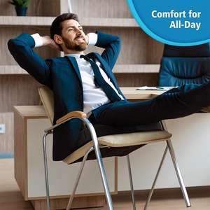 Cojín de asiento de gel y espuma viscoelástica para coche de oficina en casa con alivio de presión y almohada de silla suave para el dolor de espalda - Product Image 5