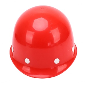 Casque de sécurité rouge, type cercle, 4 points de suspension, non rainuré - Product Image 3