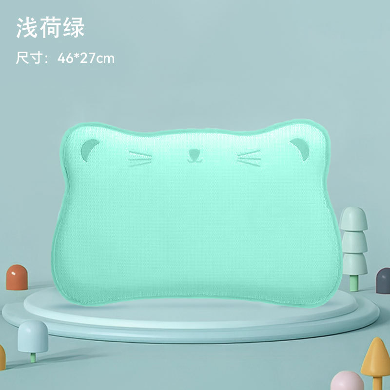 Oreiller cervical en tencel vert pur miaou miaou