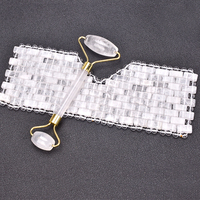Masque pour les yeux en cristal de jade de quartz clair blanc pur naturel