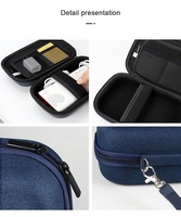 Tas penyimpan Aksesori Digital, Anti jatuh Eva keras tahan guncangan aksesoris Digital pengatur Gadget kabel Data tas penyimpan daya
