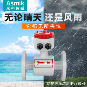 Medidor de Flujo Electromagnético Asmik 0-10000 Lh de Acero Inoxidable con Pantalla Digital para Tratamiento de Aguas Residuales y Lodos Líquidos - Product Image 4