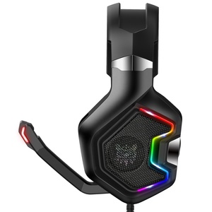 Onikuma ชุดหูฟังสำหรับเล่นเกมมีไฟ RGB รอบทิศทางมีไมโครโฟนแบบมีสาย PS4 Xbox One สำหรับ K10การบินกีฬาดีเจ - Product Image 3