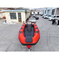 Bateau pneumatique à coque en aluminium robuste de 6,1 m (20 pieds) avec console centrale pour la plongée en haute mer et la patrouille