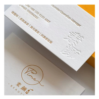 Tarjeta de Visita Personalizada de Papel de Algodón de 600g con Impresión Monocromática en Relieve, Tarjeta Postal de Regalo de Lujo para Negocios