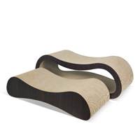 Lit de salon en carton 2 en 1, griffoir pour chat, coussinets durables pour éviter les dommages aux meubles, grand 70CM