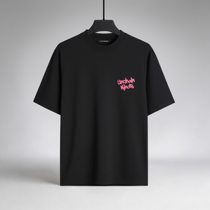 เสื้อยืดผู้ชายสีดำทรงหลวม 180 GSM ผ้าฝ้าย 100% คุณภาพสูง ปรับแต่งได้ สั่งซื้อจำนวนมาก - Product Image 1