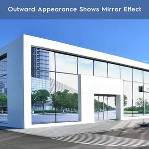 Película Autoadhesiva Moderna para Ventanas de Edificios de Vidrio, 2 Capas, Rechazo de Rayos UV del 99%, Espejo Unidireccional Solar, Película Decorativa Tintada Gratis - Product Image 2