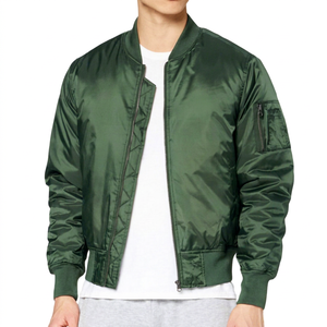 Chaqueta Bomber de Invierno para Hombre, Elegante y Moderna, con Cuello Alto, de Satén de Seda, Cómoda y Ajustable, para la Última Moda Masculina - Product Image 1