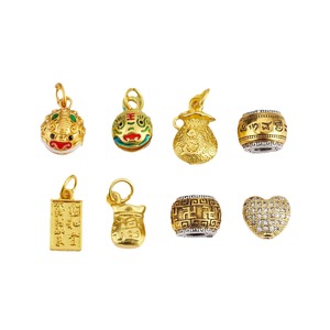Gold-Colored Mythical Beast <b>Lucky</b> Bag Pendant With Six Character Mantra Spacer Beads For DIY Jewelry <b>Bracelet</b> Necklace - Product Image 5