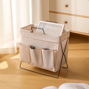 Clothing Organizer Storage Basket Linen Rectangle Standing Type For Living Room Toys Remote Controls Small Items Eco Friendly - Product Image 3