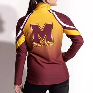 Deportes personalizado Dance Club Studio Cheer PENUMBRA chaqueta gimnasia calentamiento porristas Flex chándal para Mujeres Hombres - Product Image 1