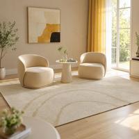 Fauteuil individuel design style crème pour réception d'hôtel, salon de beauté ou espace d'attente