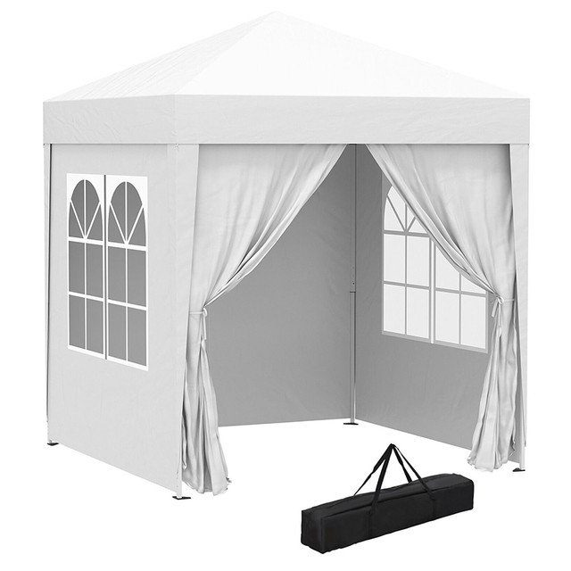 Hot Selling Camping Screen Pop up Shade House Gazebo White Color With Sides Wall